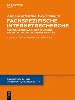 cover image of Fachspezifische Internetrecherche